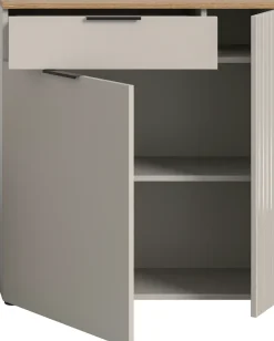 Home affaire Garderobenschrank »EDIL, Höhe 88cm, 2 Türen, 1 Schubkasten, 3 Fächer« moderne Farbkombination, Platz für ca. 6 Paar Schuhe,Kommode, Schuhschrank, Schuhkommode, Sideboard, Anrichte