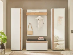 Home affaire Garderobenschrank »GiRON/CiTY, moderner Garderobenschrank, Kleiderschrank mit Stauraum« Spiegeltür, Teleskopauszug, Tür beidseitig montierbar, 60 cm breit