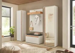 Home affaire Garderobenschrank »GiRON/CiTY, moderner Garderobenschrank, Kleiderschrank mit Stauraum« Spiegeltür, Teleskopauszug, Tür beidseitig montierbar, 60 cm breit
