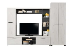 Home affaire Garderobenschrank »Lorca Drehtürenschrank, Dielenschrank , Flurschrank, Mehrzweckschrank« Modernes Design in Eiche-Optik mit ABS-Kanten, 2-türig