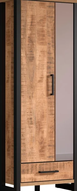 Home affaire Garderobenschrank »Elda« 1 Stk. tlg. Schrank mit ausziehbarer Kleiderstange, 2 Türen – (B/T/H) 73/39/195 cm