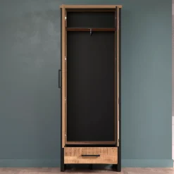 Home affaire Garderobenschrank »Elda« 1 Stk. tlg. Schrank mit ausziehbarer Kleiderstange, 2 Türen – (B/T/H) 73/39/195 cm