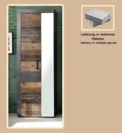 Home affaire Garderobenschrank »Ilana« Garderobenschrank mit 2 Türen - (B/T/H) 65/34/192 cm