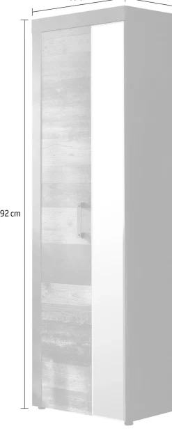 Home affaire Garderobenschrank »Ilana« Garderobenschrank mit 2 Türen - (B/T/H) 65/34/192 cm