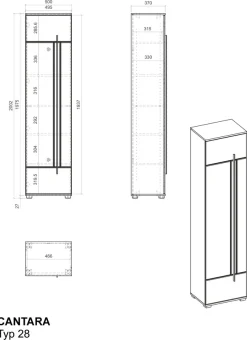Home affaire Garderobenschrank »Cantara, moderner Schrank, Schuhschrank mit Stauraum« ausreichend Stauraum, vielseitig einsetzbar, 50 cm breit