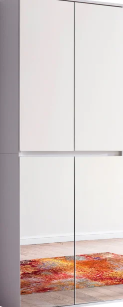 Home affaire Garderobenschrank »Malcesine« Garderobenschrank mit 4 Türen - (B/T/H) 74/34/191 cm