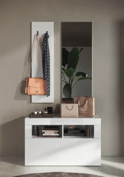 Home affaire Garderobenschrank »Basic, Breite 91 cm, Höhe 59 cm, Schuhbank 1 Klappe« Garderobenbank, moderne Rahmenoptik