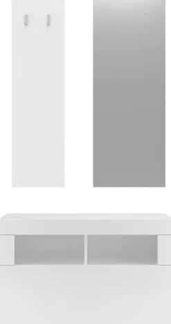 Home affaire Garderobenschrank »Basic, Breite 91 cm, Höhe 59 cm, Schuhbank 1 Klappe« Garderobenbank, moderne Rahmenoptik
