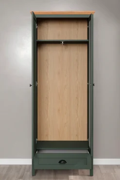 Home affaire Garderobenschrank »Vienna« 1 Stk. tlg. Garderobenschrank, 2 Türen, 1 Schubkasten & Vollauszug 77/39/198 cm