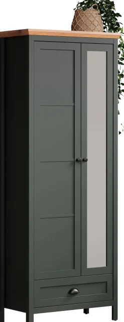 Home affaire Garderobenschrank »Vienna« 1 Stk. tlg. Garderobenschrank, 2 Türen, 1 Schubkasten & Vollauszug 77/39/198 cm