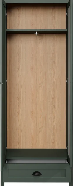 Home affaire Garderobenschrank »Vienna« 1 Stk. tlg. Garderobenschrank, 2 Türen, 1 Schubkasten & Vollauszug 77/39/198 cm