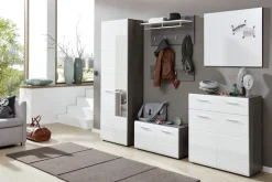 Home affaire Garderobenschrank »Sovana« Garderobenschrank mit 2 Türen & Spiegel - (B/T/H) 60/36/191 cm