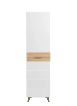 Home affaire Garderobenschrank »Sein, Kleiderschrank, Stauraumschrank, Flurschrank, Höhe 193 cm« Hochglanzfronten, ausziehbare Kleiderstange, Breite 51,5 cm