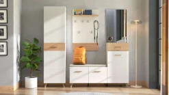 Home affaire Garderobenschrank »Sein, Kleiderschrank, Stauraumschrank, Flurschrank, Höhe 193 cm« Hochglanzfronten, ausziehbare Kleiderstange, Breite 51,5 cm
