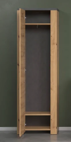 Home affaire Garderobenschrank »Ambres Inkl. ausziehbarer Kleiderstange« 1 Stk. tlg. Garderobenpaneel mit Ablage & Haken - (B/T/H) 62/26/199 cm
