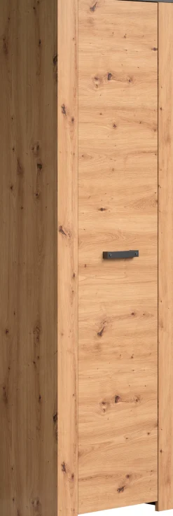 Home affaire Garderobenschrank »Ambres Inkl. ausziehbarer Kleiderstange« 1 Stk. tlg. Garderobenpaneel mit Ablage & Haken - (B/T/H) 62/26/199 cm