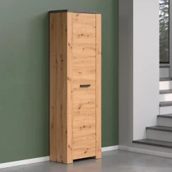 Home affaire Garderobenschrank »Ambres Inkl. ausziehbarer Kleiderstange« 1 Stk. tlg. Garderobenpaneel mit Ablage & Haken - (B/T/H) 62/26/199 cm