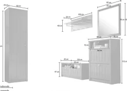 Home affaire Garderobenschrank »ASCOT« Set, 5 Stk. tlg.