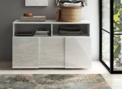 Home affaire Garderobenschrank »Dama, Breite 91 cm, Höhe 51 cm, Schuhbank 1 Klappe« Garderobenbank, Front in 3D-Optik