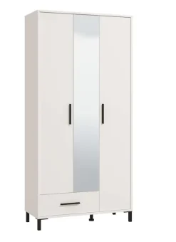Home affaire Garderobenschrank »Orkney Kleiderschrank, Stauraumschrank, Flurschrank, Höhe 193 cm« Spiegeltür, Breite 93 cm, ausziehbare Kleiderstange, Schublade