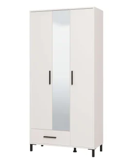 Home affaire Garderobenschrank »Orkney Kleiderschrank, Stauraumschrank, Flurschrank, Höhe 193 cm« Spiegeltür, Breite 93 cm, ausziehbare Kleiderstange, Schublade