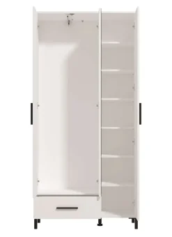 Home affaire Garderobenschrank »Orkney Kleiderschrank, Stauraumschrank, Flurschrank, Höhe 193 cm« Spiegeltür, Breite 93 cm, ausziehbare Kleiderstange, Schublade