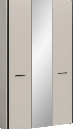 Home affaire Garderobenschrank »RAK, Breite 107 cm, viel Stauraum, 3 Türen, 12 Fächer« bietet Platz für ca. 60 Schuhe,Schuhschrank, Hochschrank, Kleiderschrank, Mehrzweckschrank, Schrank