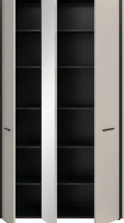 Home affaire Garderobenschrank »RAK, Breite 107 cm, viel Stauraum, 3 Türen, 12 Fächer« bietet Platz für ca. 60 Schuhe,Schuhschrank, Hochschrank, Kleiderschrank, Mehrzweckschrank, Schrank