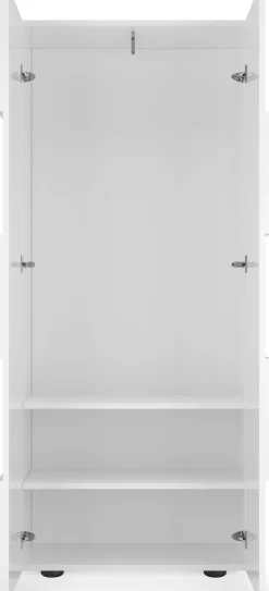 Home affaire Garderobenschrank »Dama Breite 78, Höhe 187 cm, Front 3D-Optik,« Kleiderstange, 2 Einlegeböden, viel Stauraum