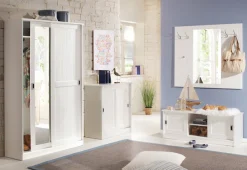 Home affaire Garderobenschrank »Nekso« mit Spiegel, Breite 114 cm, aus MDF oder Massivholz, FSC®