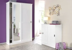 Home affaire Garderobenschrank »Nekso« mit Spiegel, Breite 114 cm, aus MDF oder Massivholz, FSC®
