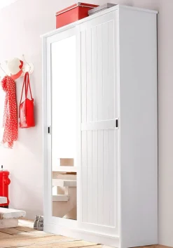Home affaire Garderobenschrank »Nekso« mit Spiegel, Breite 114 cm, aus MDF oder Massivholz, FSC®