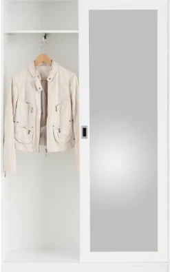 Home affaire Garderobenschrank »Nekso« mit Spiegel, Breite 114 cm, aus MDF oder Massivholz, FSC®