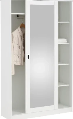 Home affaire Garderobenschrank »Nekso« mit Spiegel, Breite 114 cm, aus MDF oder Massivholz, FSC®