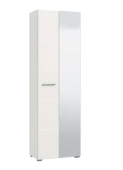 Home affaire Garderobenschrank »Beny Kleiderschrank, Stauraumschrank, Flurschrank, Höhe 193 cm« Hochglanzfronten, Spiegeltür, Breite 60 cm, ausziehbare Kleiderstange