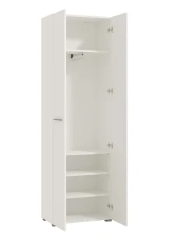Home affaire Garderobenschrank »Beny Kleiderschrank, Stauraumschrank, Flurschrank, Höhe 193 cm« Hochglanzfronten, Spiegeltür, Breite 60 cm, ausziehbare Kleiderstange
