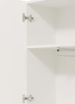 Home affaire Garderobenschrank »Beny Kleiderschrank, Stauraumschrank, Flurschrank, Höhe 193 cm« Hochglanzfronten, Spiegeltür, Breite 60 cm, ausziehbare Kleiderstange
