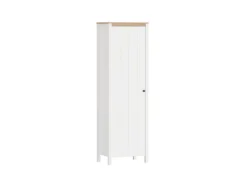 Home affaire Garderobenschrank »Bedford, Stauraumschrank, Flurschrank, ausziehbare Kleiderstange« MDF-Profil 2D ummantelt, Hotstamping, 1mm ABS-Kanten, 4 Einlegeböden