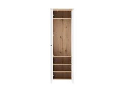 Home affaire Garderobenschrank »Bedford, Stauraumschrank, Flurschrank, ausziehbare Kleiderstange« MDF-Profil 2D ummantelt, Hotstamping, 1mm ABS-Kanten, 4 Einlegeböden
