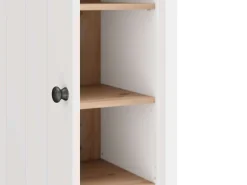 Home affaire Garderobenschrank »Bedford, Stauraumschrank, Flurschrank, ausziehbare Kleiderstange« MDF-Profil 2D ummantelt, Hotstamping, 1mm ABS-Kanten, 4 Einlegeböden