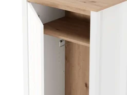 Home affaire Garderobenschrank »Bedford, Stauraumschrank, Flurschrank, ausziehbare Kleiderstange« MDF-Profil 2D ummantelt, Hotstamping, 1mm ABS-Kanten, 4 Einlegeböden