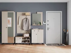 Home affaire Garderobenschrank »Luminara« 1 Stk. tlg. Kleiderschrank mit ausziehbarer Kleiderstange - (B/T/H) 70/41/199 cm
