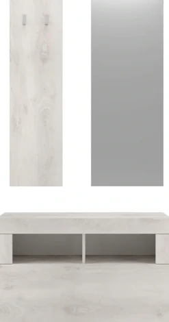 Home affaire Garderoben-Set »Basic 3tlg. Breite 91 cm, Höhe 187 cm, Wandgarderobe« 3 Stk. tlg.