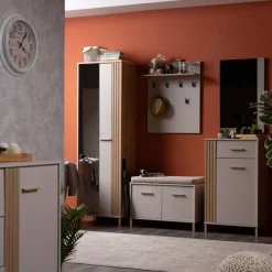 Home affaire Garderoben-Set »Belfort, Breite 199 cm, im Kaschmir und Artisan-Eichendekor« Set, 5 Stk. tlg.