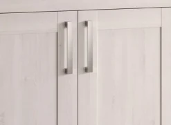 Home affaire Garderoben-Set »COSENZA,Breite ca. 285 cm, 5-teilig, in Landhausoptik« Garderobenschrank, Sitzbank, Garderobenpaneel, Schuhschrank, Spiegel, 5 Stk. tlg.