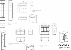 Home affaire Garderoben-Set »Cantara, moderne Garderobe, Komplettset mit viel Stauraum« Komplett-Set, 4 Stk. tlg.