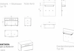 Home affaire Garderoben-Set »Cantara, moderne Garderobe, Komplettset mit viel Stauraum« Komplett-Set, 2 Stk. tlg.