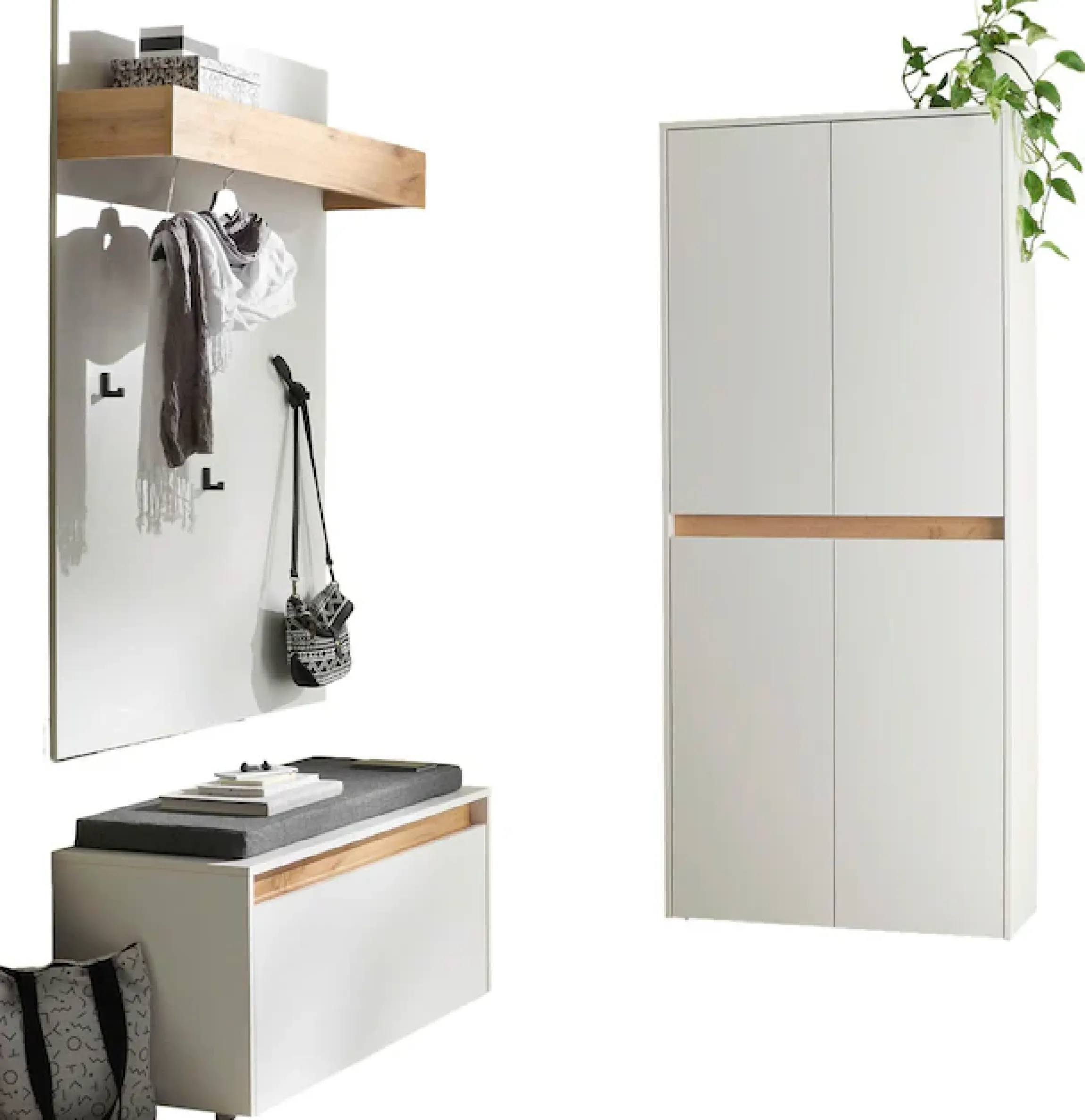 Home affaire Garderoben-Set »City/Giron, moderne Garderobe, viel Stauraum, ca. 40 Schuhe« Set, 3 Stk. tlg.