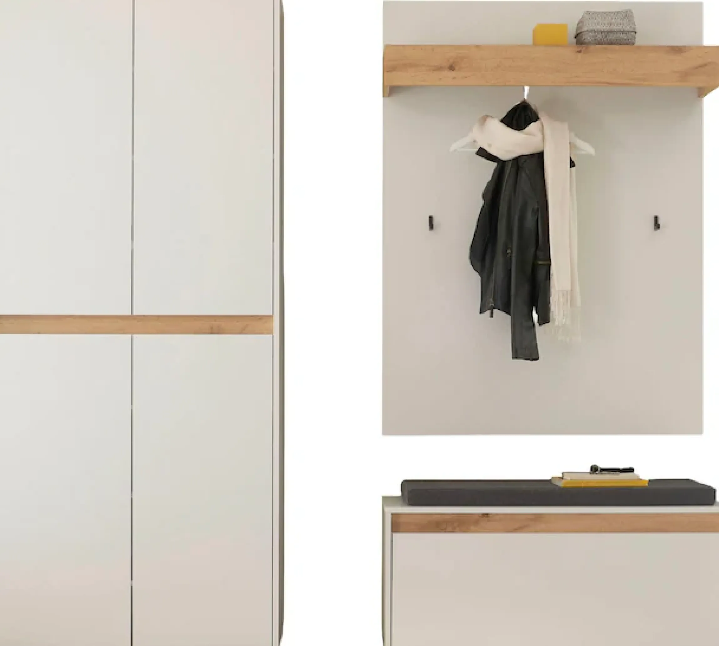 Home affaire Garderoben-Set »City/Giron, moderne Garderobe, viel Stauraum, ca. 40 Schuhe« Set, 3 Stk. tlg.