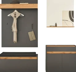 Home affaire Garderoben-Set »GIRON/CiTY, moderne Garderobe, Komplettset mit viel Stauraum« Komplett-Set, 4 Stk. tlg.